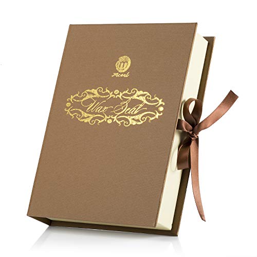 Mceal Vintage Wax Seal Stamp Kit, Silver Seal with Rosewood Handle, Gothic Letter V - Thumbnail 4