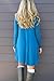 Women's Long Sleeve Casual Loose T-Shirt Dress Blue XL