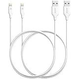 [2 pack] Anker PowerLine 3ft Apple MFi Certified Lightning to USB Cable for iPhone 5/5s/5c 6/6s Plus, iPad mini/Air/Pro iPod touch (White)