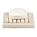 Natural Champagne Marble Soap Dish – Handcrafted & Polished Luxury Soap Tray for Bathroom, Kitchen, and Sink Countertops, Elegant Design Used in 5-Star Hotels (5.2” L x 4” W, Beige Natural Stone)