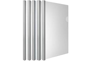 AKAHA Plastic File Folder with Sliding Bar(10mm) Report Covers, 40 Sheet Capacity, Transparent Resume Presentation File Folders Organizer Binder for A4 Size Paper, 10 Pcs