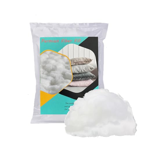 Vseegrs 75g/2.6oz Premium Polyester Stuffing for Stuffed Animals, Soft and Warm Down Feather Like DIY Toy Stuffing for Dolls, Silky Texture Fiber Filling pp Cotton Stuffing for Craft