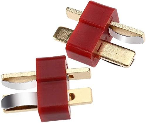 FLY RC 10 works Deans T Plug Connectors Male and Female with 20pcs Shrink Tubing for RC LiPo Battery, Red - Image 4
