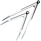 Heyohome Stainless Steel 9-inch& 12-inch Kitchen Tongs Set For Salad & Grill