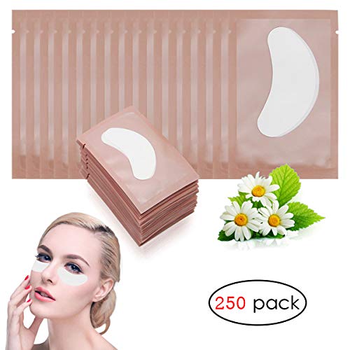 Adecco LLC 250 Pairs Under Eye Pads Lint Free Lash Extension Eye Gel Patches for DIY False Eyelash Extension Makeup,Eye Mask Beauty Tool