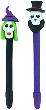 ASeir Halloween Soft Pottery Decorative Supplies Random Style Ballpoint Pen Ghost Face Pumpkin Skull (Witch Random)