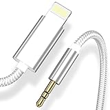 iUKUS Aux Cable for Phone 7,Phone 3.5mm Aux Adapter Audio Jack Cable Car Aux Cord Compatible with Phone 7 7+ 8 8+ X XR XS XS Max (Silver)