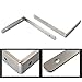 Alise 4mm-Thick Stainless Steel Brackets Floating Shelves Heavy Duty Shelf Bracket Corner Brace Support Wall Hanging 200mmX138mm,Brushed Nickel 2 Pcs