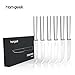 Homgeek Steak Knives,6-Piece German High Carbon Stainless Steel Serrated Steak Knife