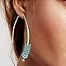 Threader Drop Earring Arrow Dangle Hoops Retro Unique Ear Crawler Earrings Climber Long Ear Line Jewelry Silver Tone