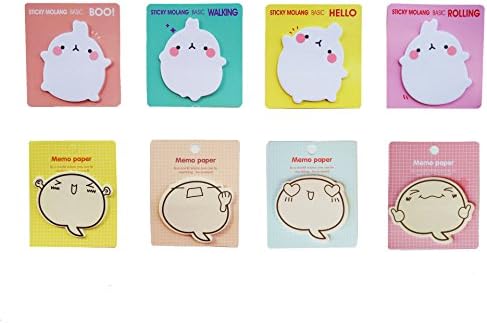 BEYLLEY™ 8 Packs Cute Cartoon Sticky Notes Bulk/ Funny Memo Pads Small