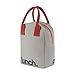 Fluf Zipper Lunch Bag, Organic Cotton (Burgundy Zip)