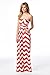 Vanilla Bay Chevron Printed Strapless Maxi Dress
