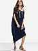 Verdusa Women's Boho One Off Shoulder Caftan Sleeve Harem Maxi Dress Navy L