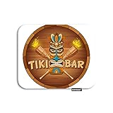 AOYEGO Tribal Mouse Pad Word Tiki Bar Wooden Bamboo