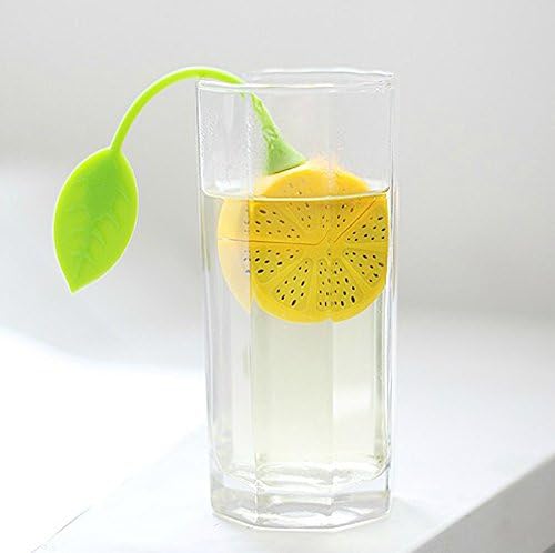 Vorkin Yellow Color 1 PC Silicone Drinker Teapot Teacup Herb Tea Strainer Filter Infuser Lemon Bag