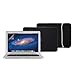 Macbook Air 13 Case, GMYLE Hard Case Frosted for MacBook Air 13.3 inch - Black 4 in 1 Bundle - Matte Cover - Sleeve Bag - Silicon Keyboard Skin - Clear Screen Protector