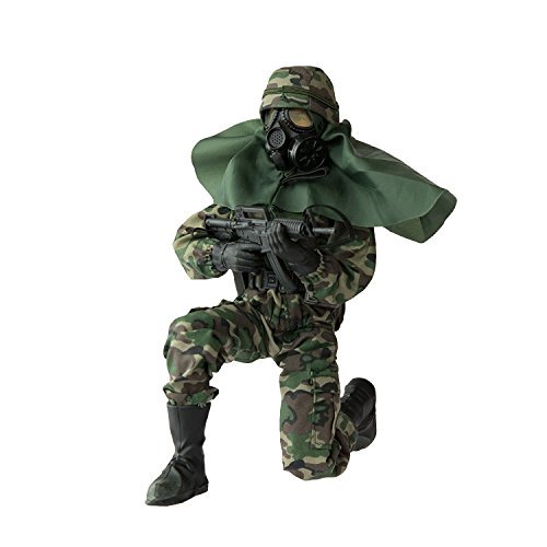 World Peacekeepers Army Men Action Figures: 30-Pt. Full-Motion 12-Inch Army Toys w/ Ninja Grip, M4 Military Carbine, Grenades, Chem Suit & NBC Kit (Marine)