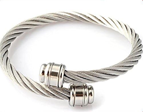 Jewelryfinds High Quality Men Fashion Titanium Steel Bracelet Wire