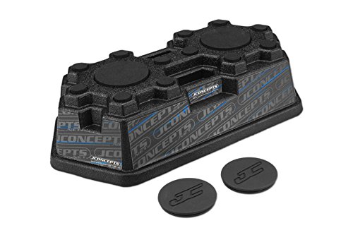 J Concepts Finnisher Car Stand, Matte Black with Pads & Logo Plug