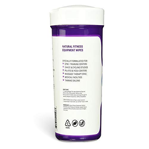 Wipex Natural Gym & Fitness Equipment Wipes, Vinegar & Lavender, 75ct Canister, Great for Yoga Mats, Pilates & Dance Studios, Home & Corp Gym, Peloton & Cycle Bikes, Spas - Thumbnail 2