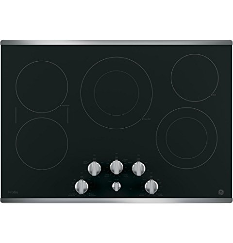 GE-Profile-5-Piece-Kitchen-Package-with-36-Refrigerator-30-Electric-Cooktop-30-Hood-30-Electric-Single-Wall-Oven-and-24-Built-In-Fully-Integrated-Dishwasher-in-Black-Stainless-Steel