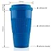 Yilove Coffee Mug With Lid, BPA-free, Ceramic, 16 Ounce-Blue