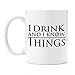 I Drink and I Know Things | Premium 11oz Coffee Mug Gift Set - GoT I Drink and I Know Things, Thats What I Do I Drink and I know Things, Game of Thrones Gifts, Glass, GoT Gift Set, for Men, Women