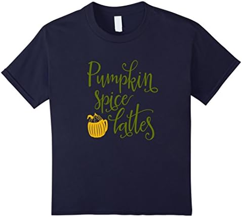 unisex-child Pumpkin Spice Lattes Coffee Shirt Funny Autumn Mom Bestie 6 Navy