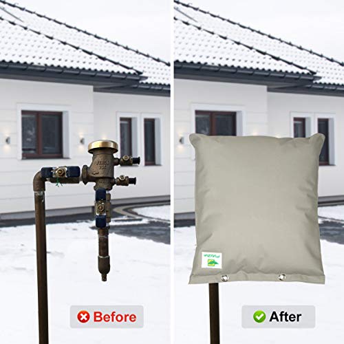Backflow Preventer Insulation Covers Pipe Freeze Protection Cover for Winter Water Sprinkler Valve Preventer Insulated Pouch 17 x 21 inch