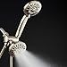 AquaDance BRUSHED NICKEL Premium High Pressure 48-setting 3-way Combo for The Best of Both Worlds - Enjoy Luxurious 6-setting Rain Showerhead and 6-Setting Hand Held Shower Separately or Together!