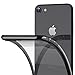 RANVOO iPhone 8 Case, iPhone 7 Case, Ultra Slim Thin Clear Soft Case with Premium Flexible Chrome Bumper and Transparent TPU Back Plate Crystal Cover, iPhone 8 Case & iPhone 7 Case (Jet Black)