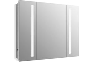 KOHLER Verdera 40 in. x 30 in. Recessed or Surface Mount Lighted Medicine Cabinet with Mirror