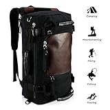 Ibagbar Canvas Backpack Travel Bag Hiking Bag Rucksack Duffel Bag Laptop Bag Computer Bag Camping Bag Sports Bag Weekend Bag Daypack School Bag Briefcase Bag Messenger Bag Shoulder Bag Black