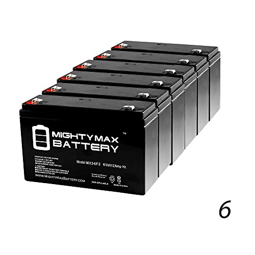 6V 12AH F2 Battery for Para System Minuteman A1250, A12502 - 6 Pack - Mighty Max Battery brand product