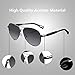 EyeGlow Aviator Brand Designer Sunglasses Men and Women Polarized Lens Memory Titanium Material (Grey)