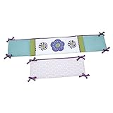 Carter's Zoo Jungle/Safari 4 Piece Crib Bumper, Floral/Lavender/Aqua/White