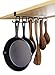 Art Secret Multifunction Nail Free 12-Hook Iron Under Cabinet Mug Hanger (Brown)