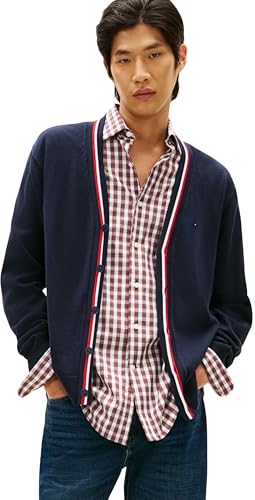 Tommy Hilfiger RWB Cardigan Mw0Mw41544, Blue (Desert Sky), L Homme