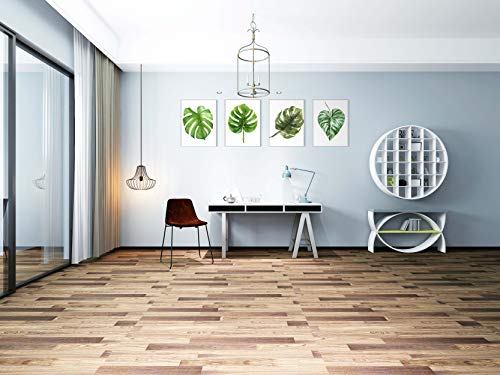 Monstera Canvas Painting for Living Room Green Leaf Wall Decor Picture Monstera Leaves Photos Print Artwork (12x16inch x4pcs)