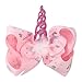 Ncmama 7 Inch Unicorn Hair Bows Girls Boutique Party Hair Clip For Children Kids Pack of 4