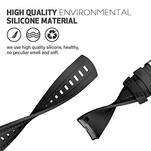 NotoCity Compatible Suunto 9 Band Soft Silicone Watch Strap for Suunto 9 GPS Baro Replacement Watch Band Sports for Men Women