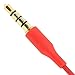 iAltCom Gab Gear Comfortable Stereo Wired Ear-hook Earbuds with Microphone in Red and Black