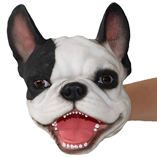 iFkoo Novelty French Bulldog Hand Puppet ,Soft Realistic Latex Fierce ...