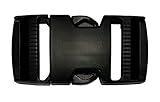 Plastic Buckle Set 2 Set 4Pc Military Grade Quick Pinch Side Release 1.5 inch Dual Adjustable Black