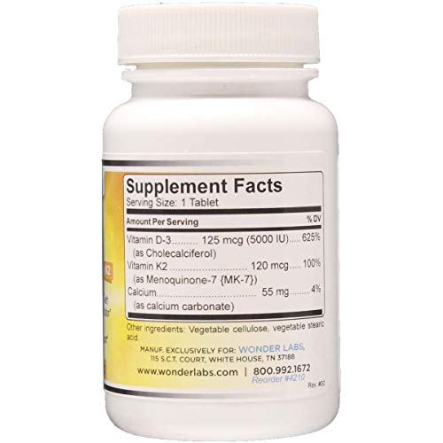 Vitamin D 5,000 IU, Vitamin D3 + K2 Support a Healthy Immune System, Essential for Strong Bones