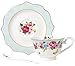 Jusalpha® Vintage Rose Bone China Teacup Spoon and Saucer Set/Coffee Cup with Saucer (TCS08 Blue)