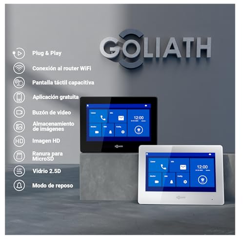 Goliath Video Door Phone [Monitor 7"] Automatic Door Phone with Camera – Video Door Phone with Camera – Video Intercom – Weather and Vandalism Resistant – Recessed
