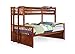 Furniture of America Pammy Twin over Queen Bunk Bed, Oak