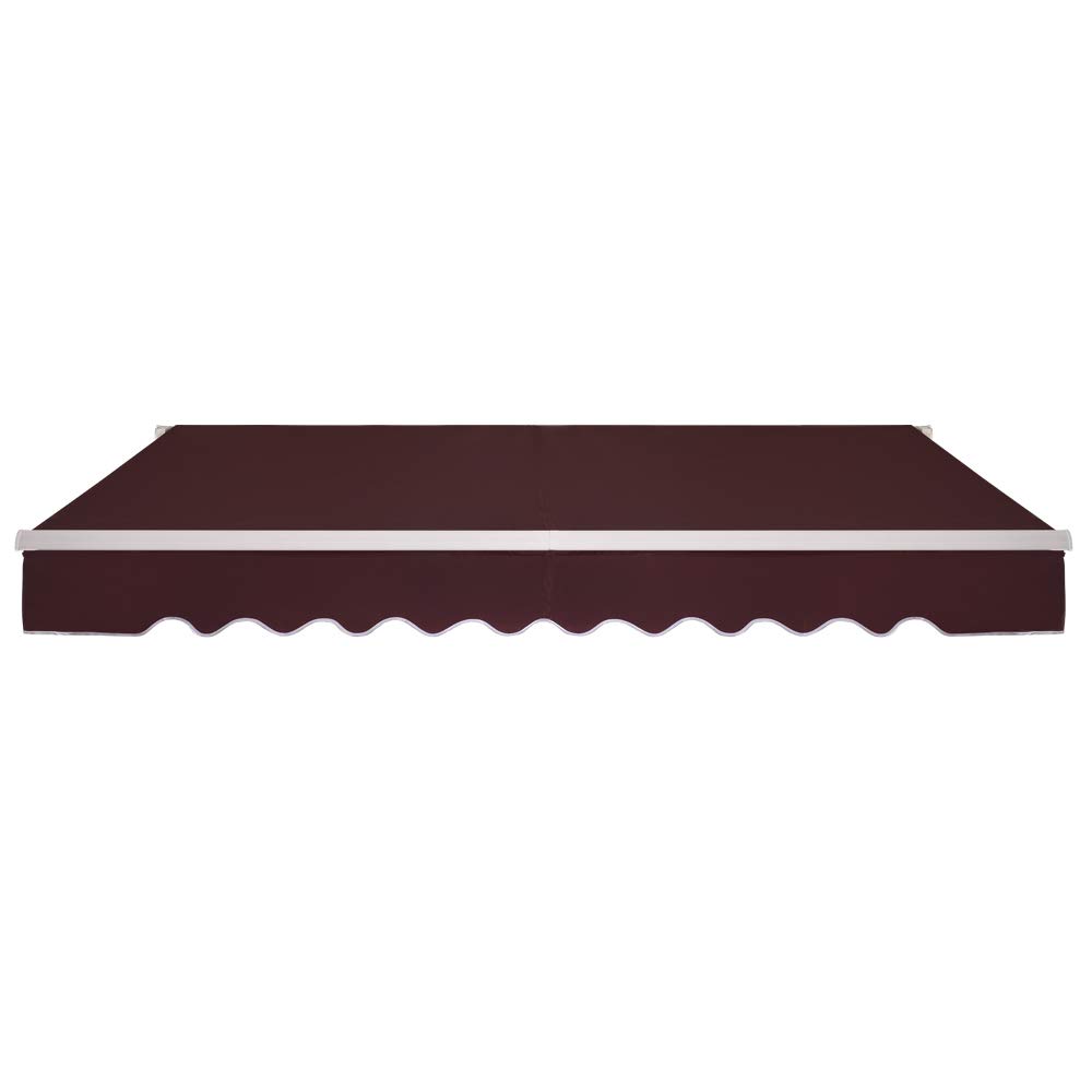N\A Retractable Awning Outdoor Sunshade Windowsill Awning (12X10 ft, Red Wine)